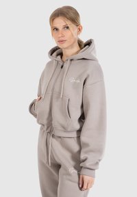 Smilodox Sweater met rits - hellbraun