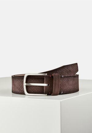 MIT LOCHPRÄGUNG - Belt - dark brown