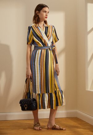 ISABELI - Day dress - jaune/noir/marron