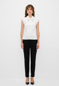 adL WITH STONE COLLAR - Blouse - white