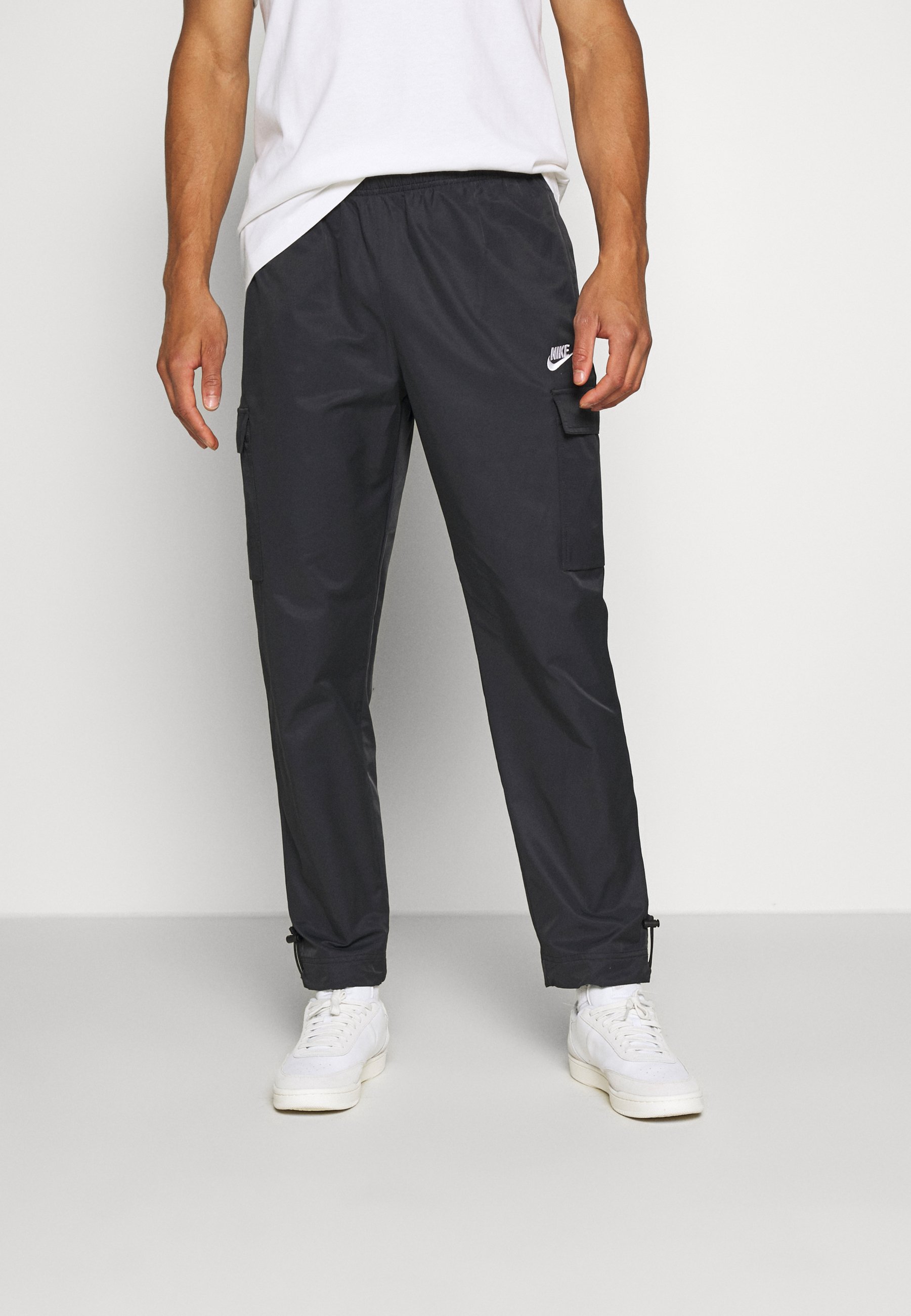 nike black and white tracksuit bottoms