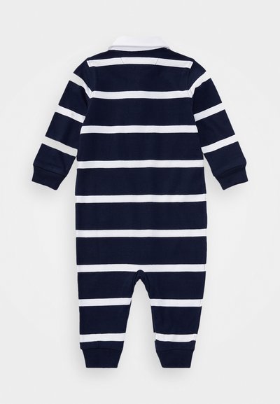 Polo Ralph Lauren STRIPED COTTON RUGBY COVERALL - Kezeslábas - refined navy/multi