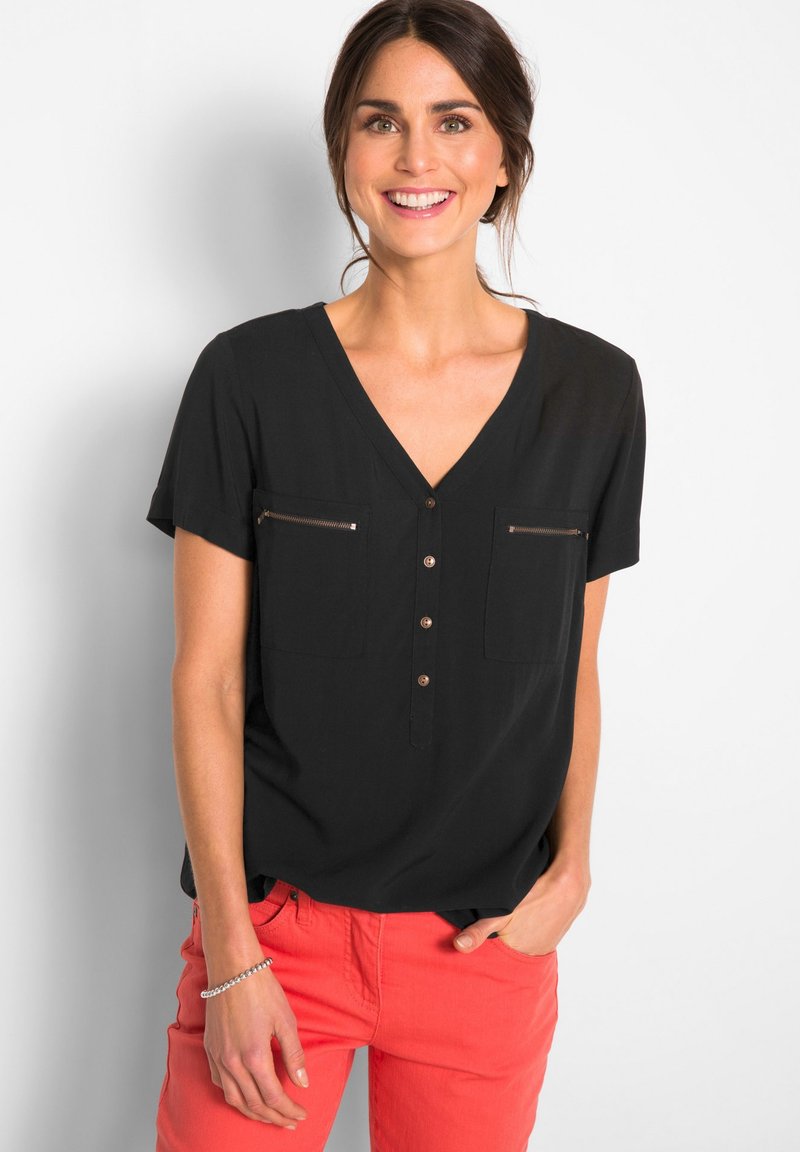 bonprix Bluse - schwarz - Zalando.ch