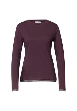 Street One, LANGARM SHIRT MIT KARIERTEN MESHDETAILS - T-shirt à manches longues - rustic rouge