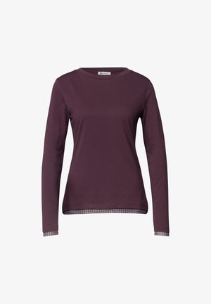 Street One, LANGARM SHIRT MIT KARIERTEN MESHDETAILS - T-shirt à manches longues - rustic rouge