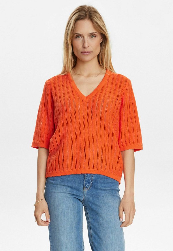 NUPOELLE SS  - Bluse - cherry tomato