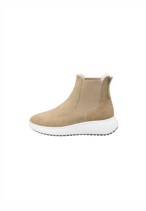 TOVA  - Enkellaarsjes met sleehak - beige