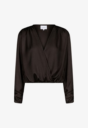 Dante6, DANTE6-CRAZYABOUT SATIN WRAP TOP - Blouse - brown