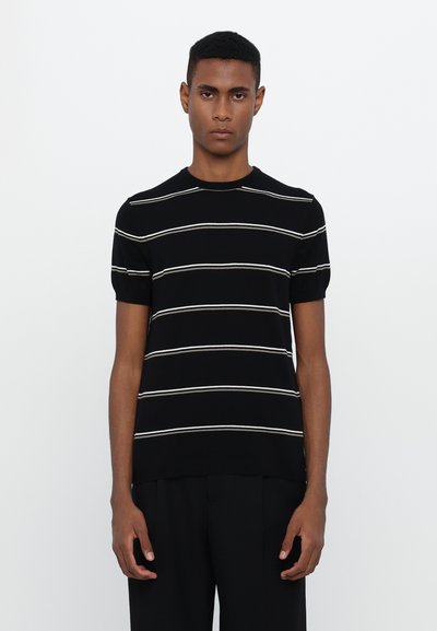 Ron Dorff STRIPED - Тениска с щампа - black