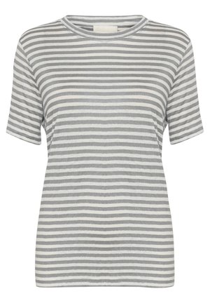 My Essential Wardrobe LISA STRIPED - T-Shirt print - frost gray striped