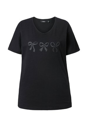 Ulla Popken SHORT SLEEVE GRAPHIC - T-shirt imprimé - black