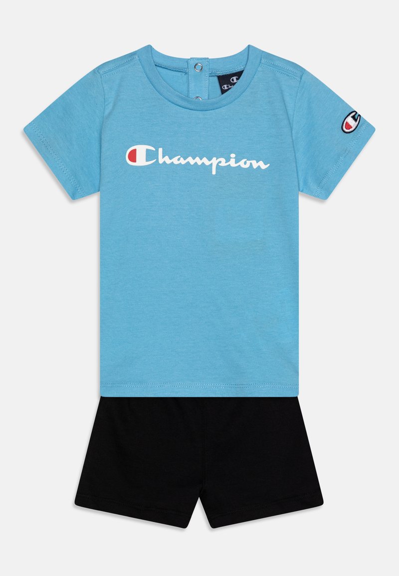 Champion - ICONS TODDLER SHORT SLEEVE UNISEX SET - Shorts - light blue, Forstør