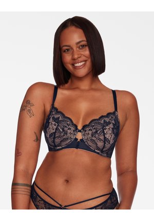 Hunkemöller BLOSSOM NON-PADDED LONGLINE - Triangle bra - blue - Zalando.de