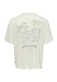 Only & Sons LOCKER GESCHNITTEN RUNDHALS KASTIGE ÄRMEL - T-shirt imprimé - cloud dancer