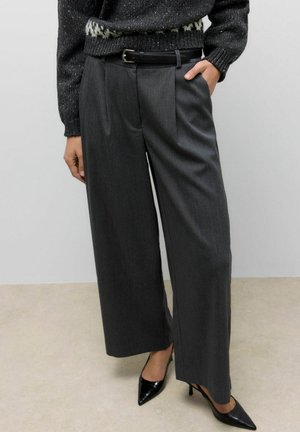 Trousers - medium grey melange
