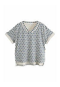 Next - SHORT SLEEVE - T-shirt basic - white blue Immagine in miniatura 1