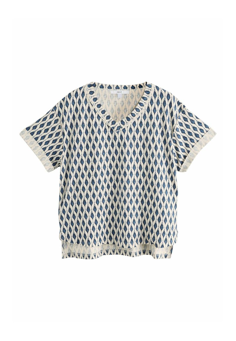 Next - SHORT SLEEVE - T-shirt basic - white blue, Ingrandire