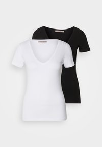 2 PACK - T-shirt basique - white/black