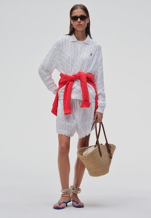 Polo Ralph Lauren PLEATED COTTON SHORT - Shorts - white