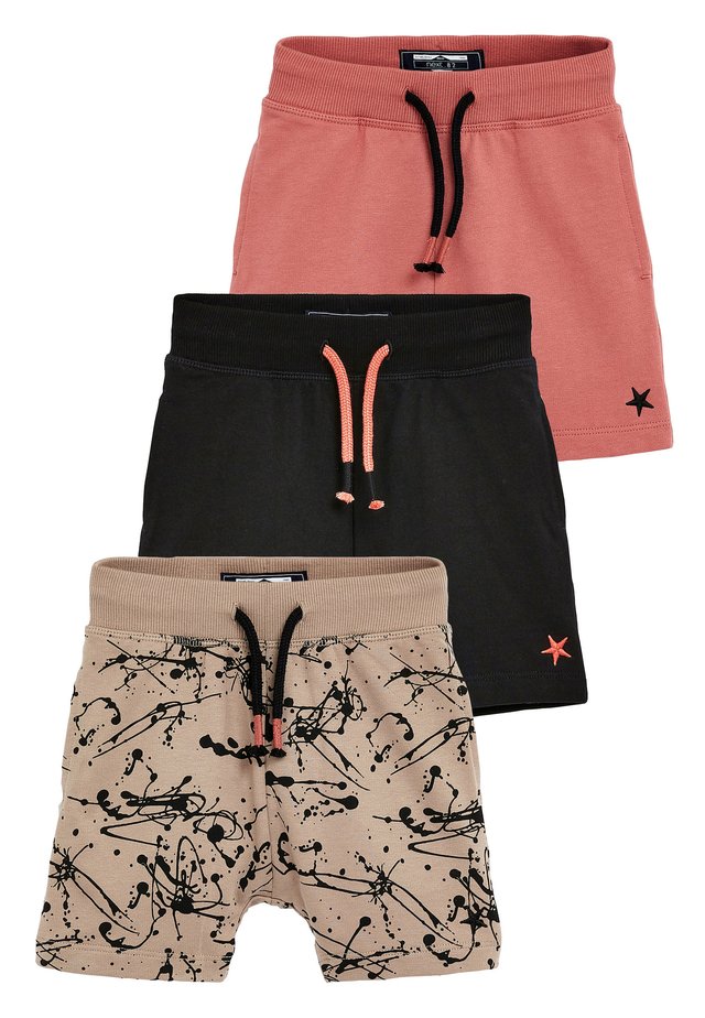 3 PACK SPLAT SHORTS - Shorts - beige
