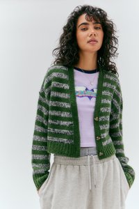 BDG Urban Outfitters LAGUNA  - Casaco de malha - green/grey