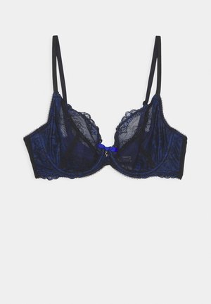 SUPERBOOST NON PADDED PLUNGE BRA - Bygel-bh - black/electric blue