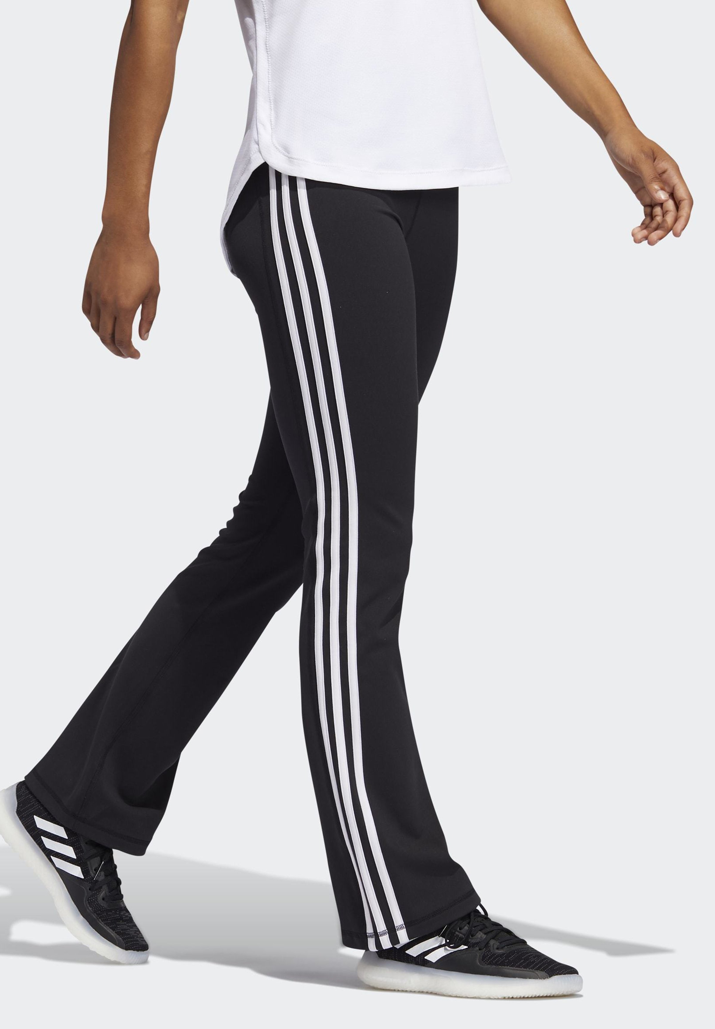 adidas Performance BRUSHED 3 STRIPES BOOTCUT JOGGERS adidas Performance BRUSHED 3 STRIPES BOOTCUT JOGGERS