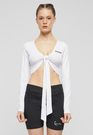 RETRO KNOT BOLERO - Long sleeved top - white