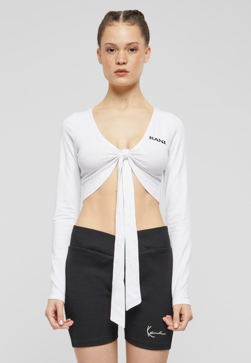 Karl Kani - RETRO KNOT BOLERO - Langærmet T-shirt - white, Forstør