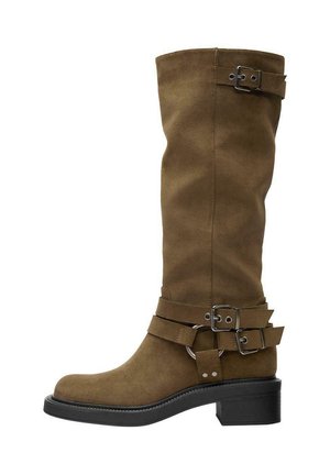 FLAT - Kovbojské/motorkárske čižmy - brown