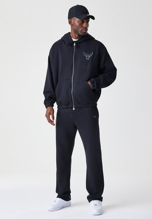 NBA CHICAGO BULLS LINEAR HOODIE - Majica s kapuljačom i patentnim zatvaračem - black