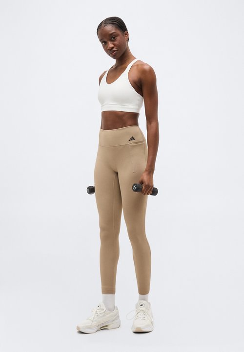 adidas OPTIME ESSENTIALS WORKOUT HIGH SUPPORT - High support sports bra - white — foto 2