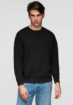 WITH EMBOSSED LETTERS  - Sweatshirt - black