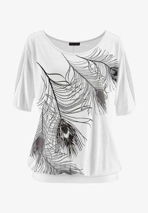 LASCANA T-Shirt print - weiß bedruckt