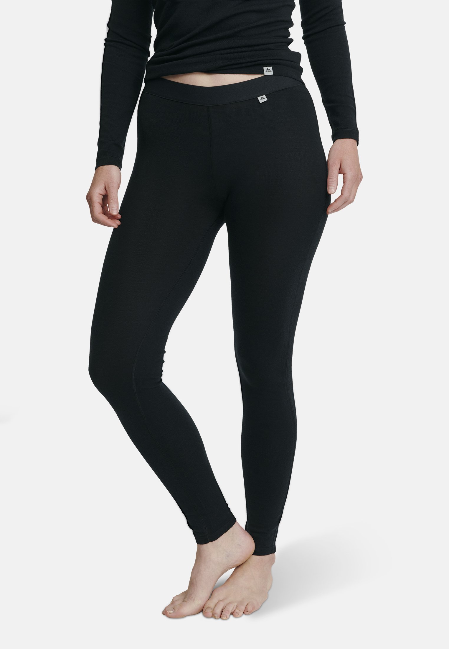 DANISH ENDURANCE Leggins Thermique Femme en Laine Mérinos, sous-Couche Chaude, Bleu Marine Foncé, S