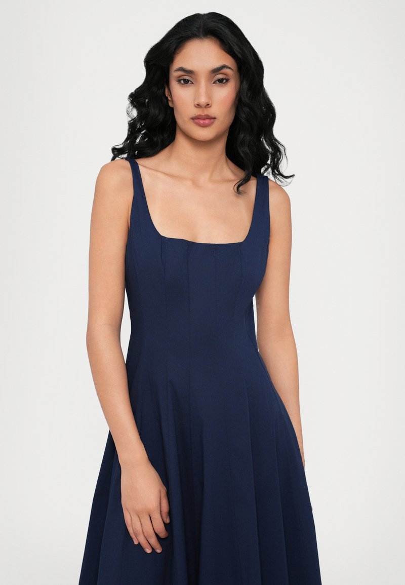 STAUD WELLS DRESS - Day dress - navy/dark blue - Zalando