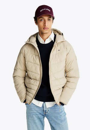 MIX QUILT HOODED - Vinterjakker - sandalwood