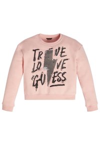 Vaatevihreä svetari, jossa on pyöreä kaula-aukko, pitkät hihat ja lyhyt malli. Koristeena musta ja hopeanvärinen salamalla varustettu graafinen teksti.