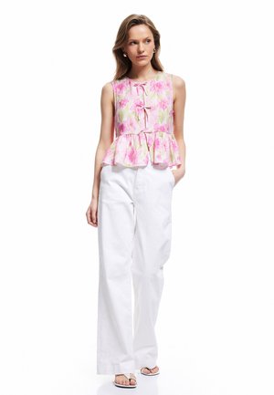 FLORAL  - Linne - pink