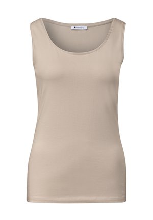 Street One, BASIC TOP WITH CREW NECK IN A SOLID COLOR - Top - clay sand