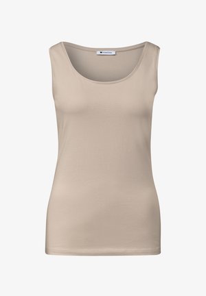 Street One, BASIC TOP WITH CREW NECK IN A SOLID COLOR - Top - clay sand