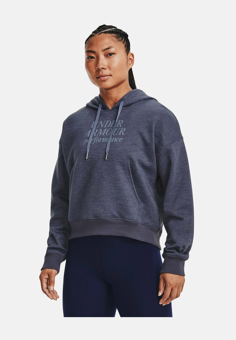 Under Armour ESSENTIAL SCRIPT - Jersey con capucha - grey/gris - Zalando.es