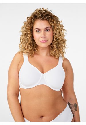 Devoted By Zizzi MIT GEPOLSTERTEN TRÄGERN - Podprsenka bez kostíc - bright white