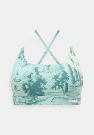 Stronger, SIGNATURE PRINTED STRAP BRA - Sports-BH'er med medium støtte - light green/petrol