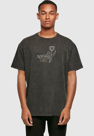 SPRING VIBES ACID WASHED HEAVY   - T-Shirt print - black