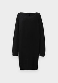 NMSIESTA O NECK DRESS CURVE - Strikket kjole - black
