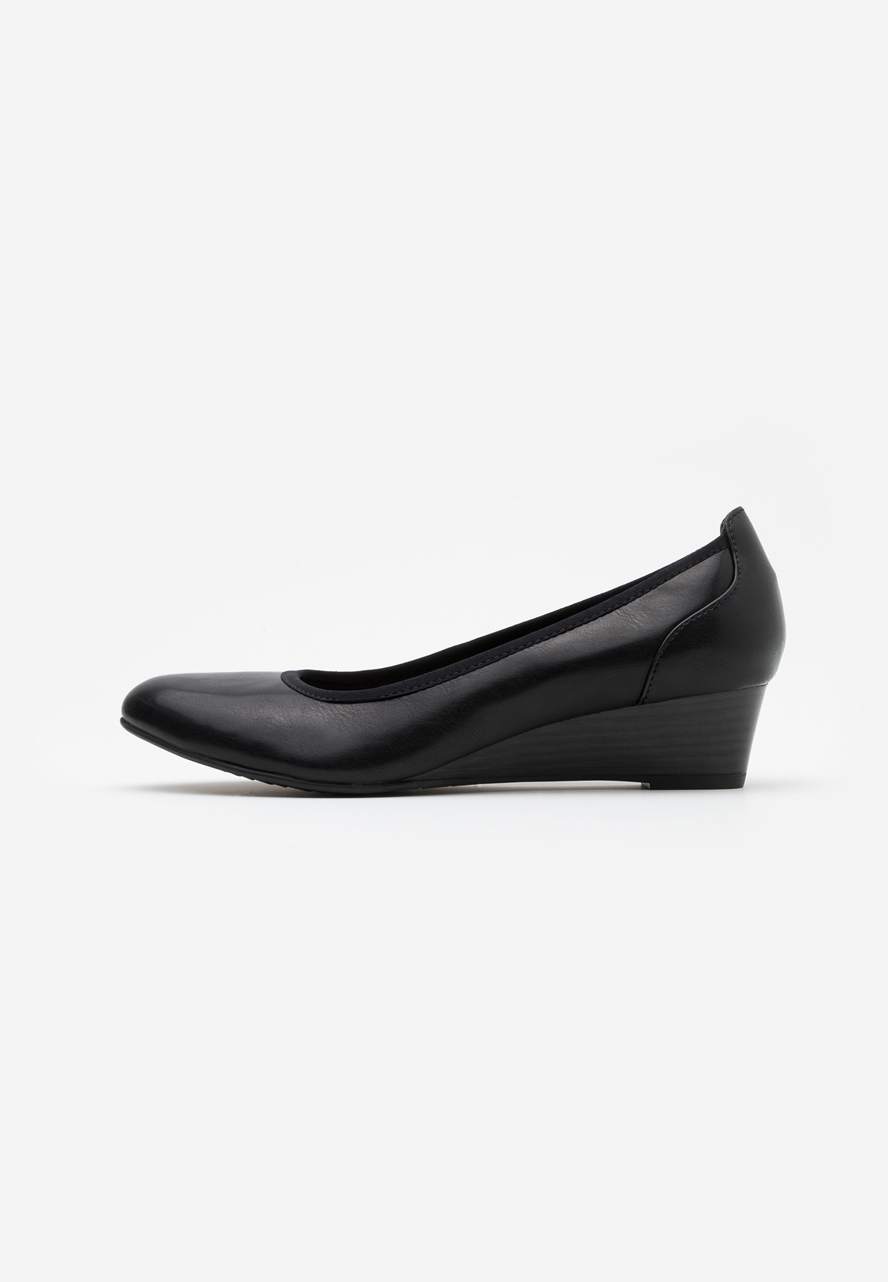COURT SHOE Pumps med kilklack black COURT SHOE Pumps med kilklack black