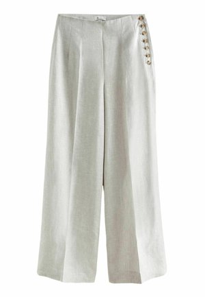 Next PREMIUM LINEN WIDE LEG  - REGULAR FIT - Püksid - grey
