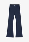 FLARED MID RISE LEGGINGS WITH OVERLAP V-WAISTBAND - Κολάν - dark blue