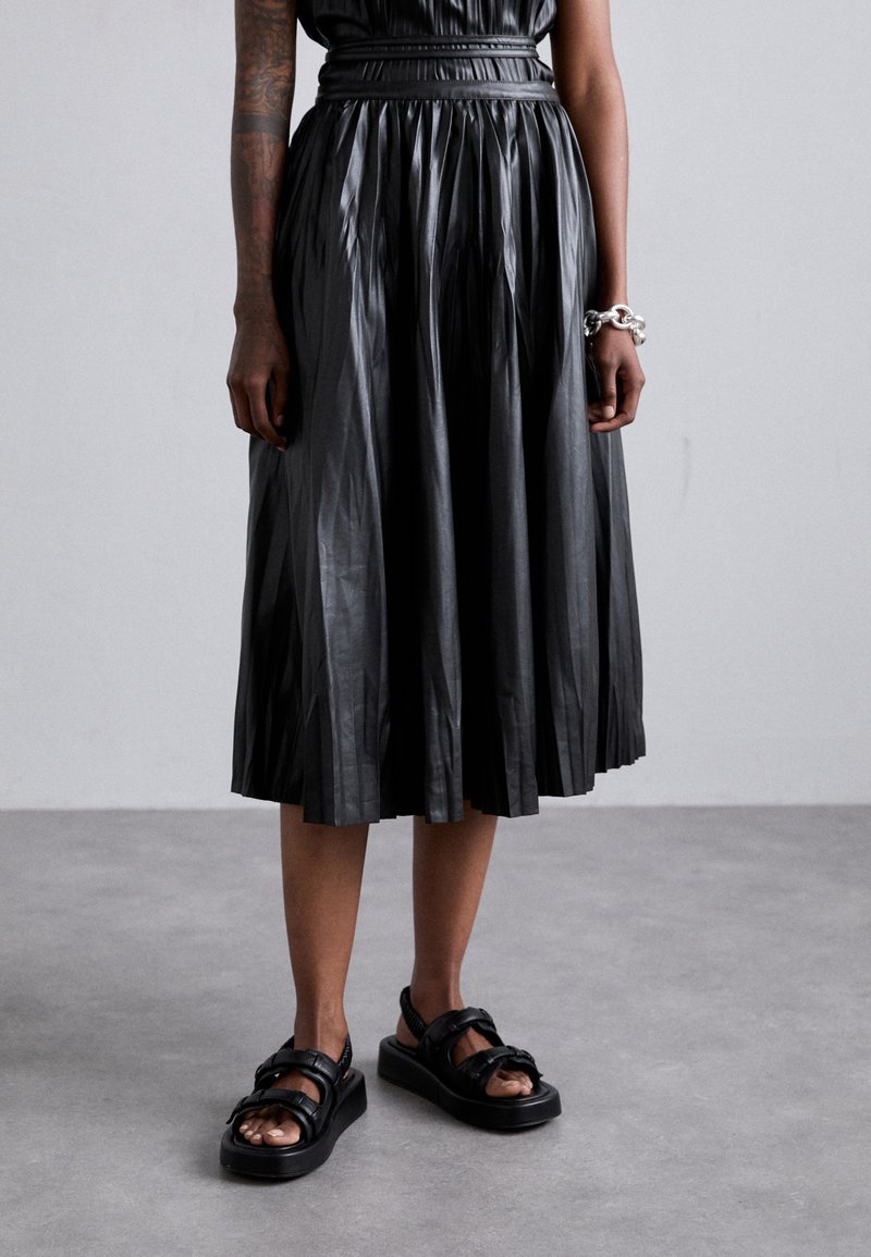 Proenza Schouler White Label - ROSALYN SKIRT - Pleated skirt - black, Enlarge
